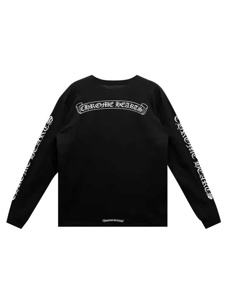 Футболка с длинными рукавами Chrome Hearts Stadium Scroll — изображение 2 из 2, черный