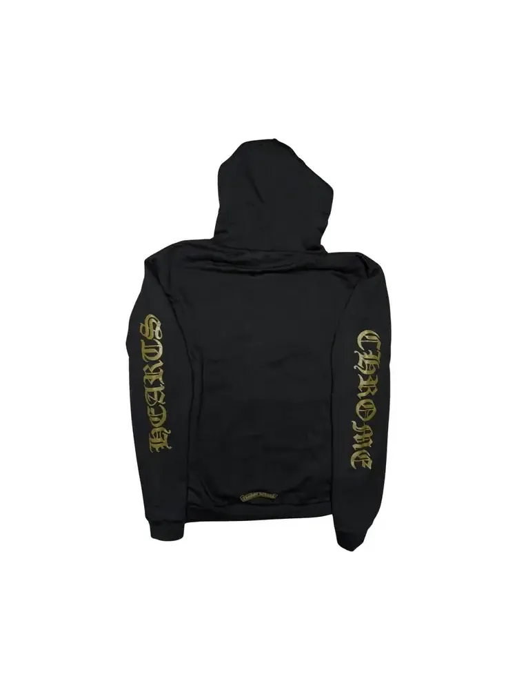 Худи на молнии с вертикальным логотипом Chrome Hearts — изображение 2 из 2, черный