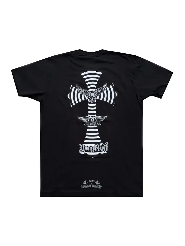 Футболка с карманом Chrome Hearts x Yungblud x Aerosmith — изображение 2 из 2, черный
