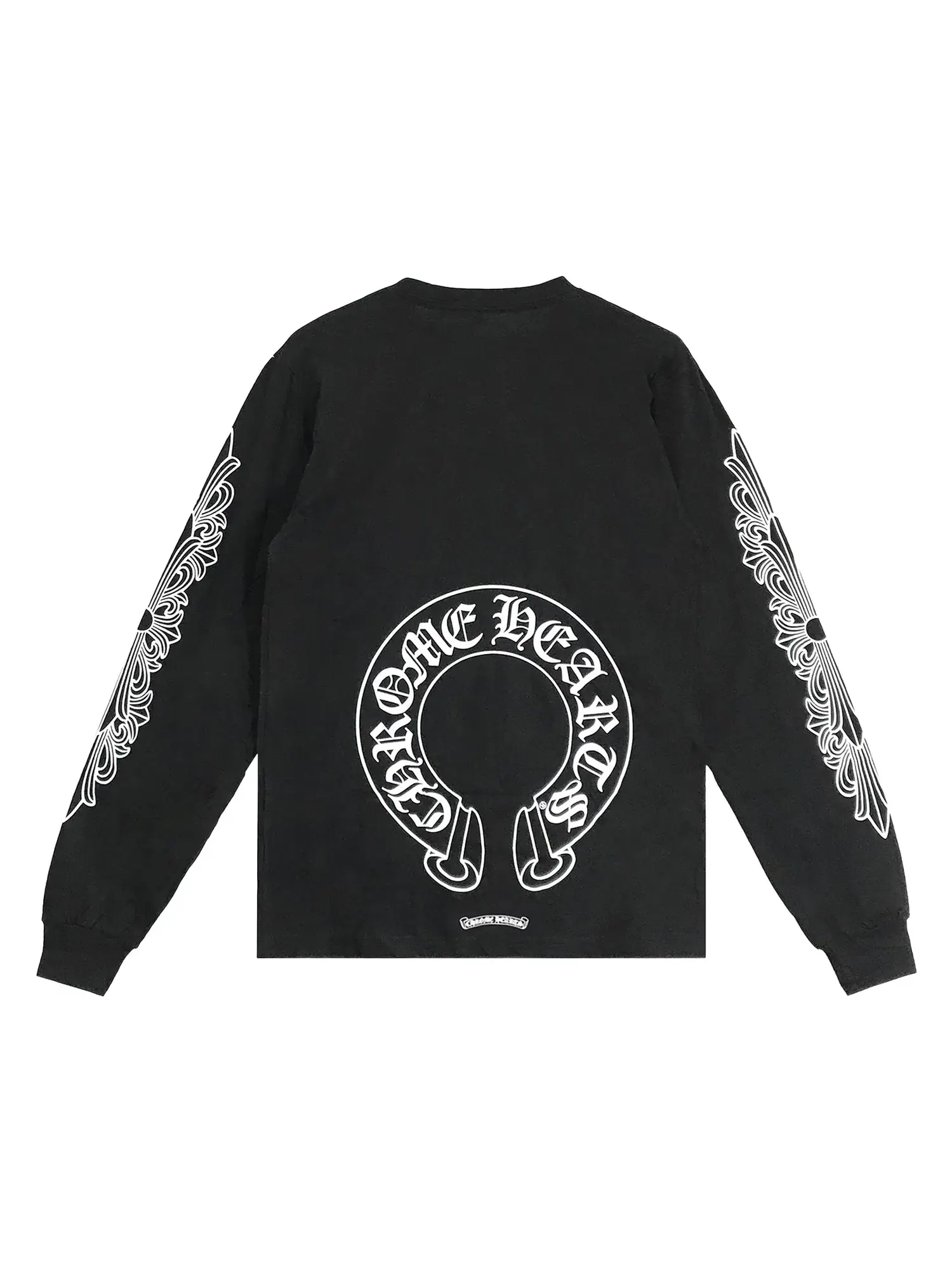 Футболка с длинным рукавом Chrome Hearts Horseshoe — изображение 2 из 2, черный