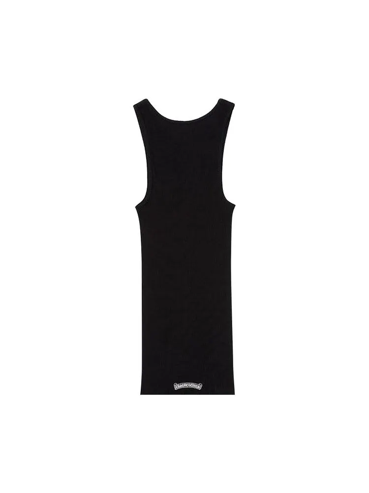 Топ Chrome Hearts Hairy Cross Rib Tank — изображение 2 из 2, черный