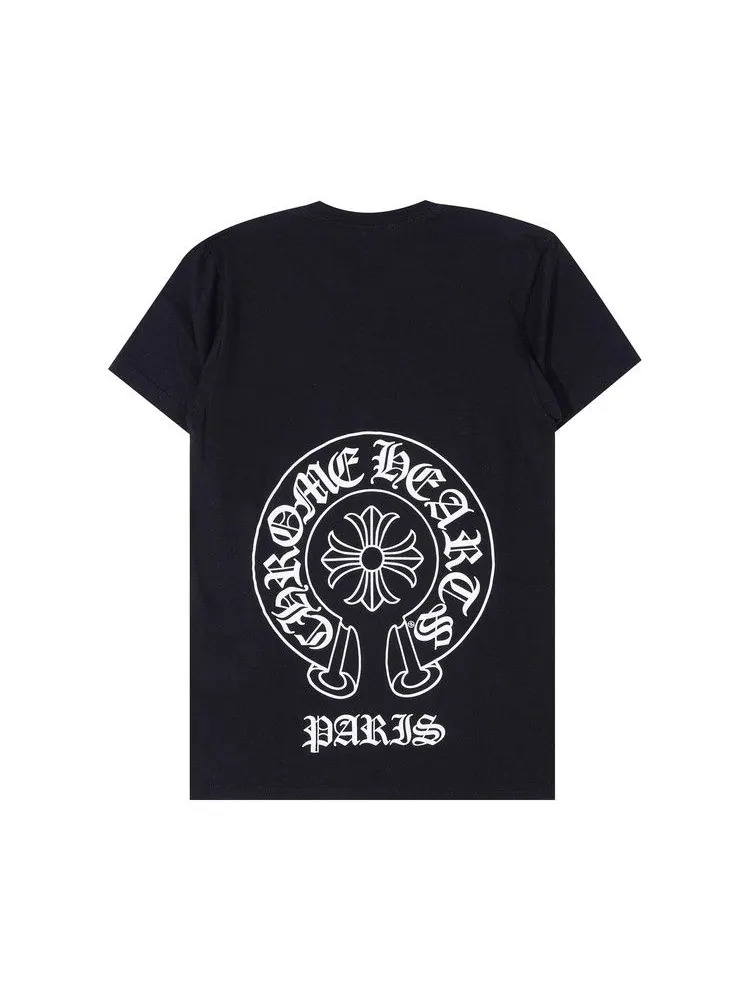 Футболка Chrome Hearts Paris Horseshoe T-Shirt — изображение 2 из 2, черный