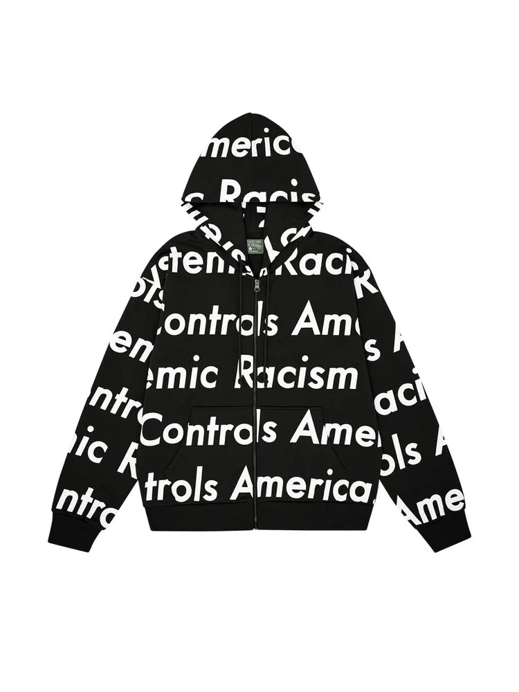 Худи Denim Tears x Arthur Jafa Systemic Racism Controls America Zip Up Hoodie