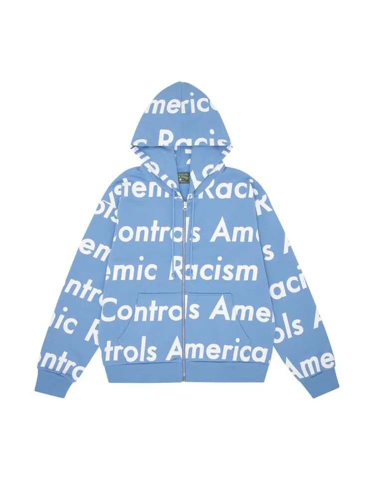 Худи Denim Tears x Arthur Jafa Systemic Racism Controls America Zip Up Hoodie