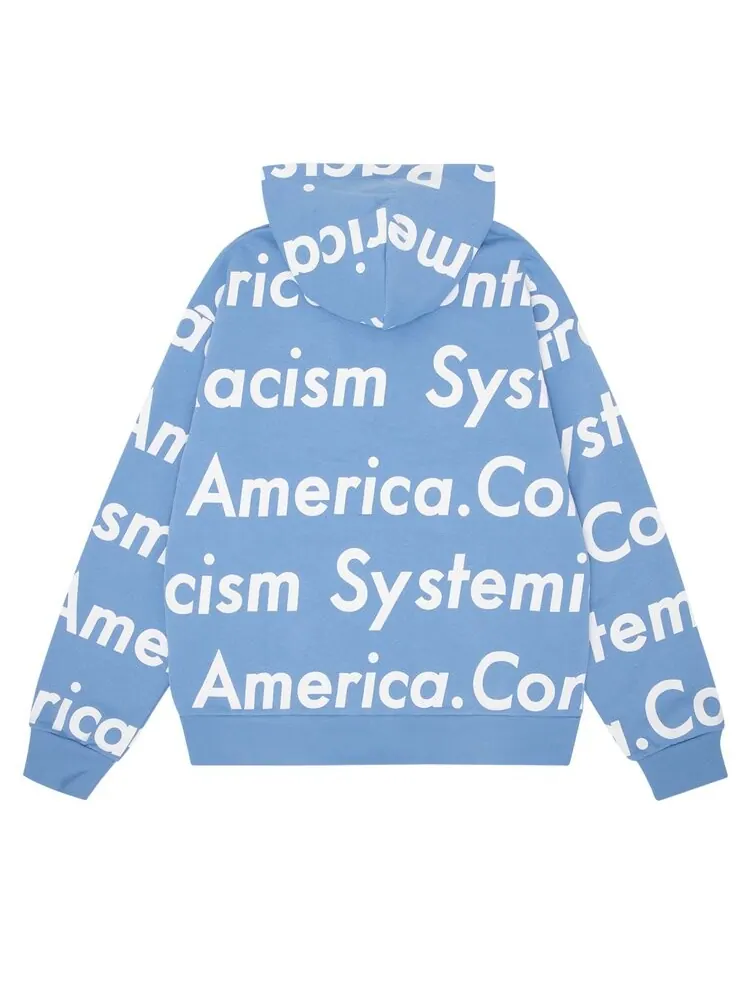 Худи Denim Tears x Arthur Jafa Systemic Racism Controls America Zip Up Hoodie — изображение 2 из 2, синий