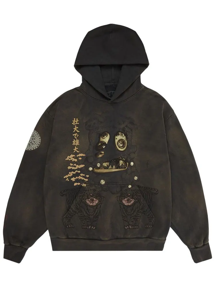 Худи Cactus Jack от Travis Scott x Takashi Murakami Hollow Hoodie, цвет Cactus Jack by Travis Scott — коричневый