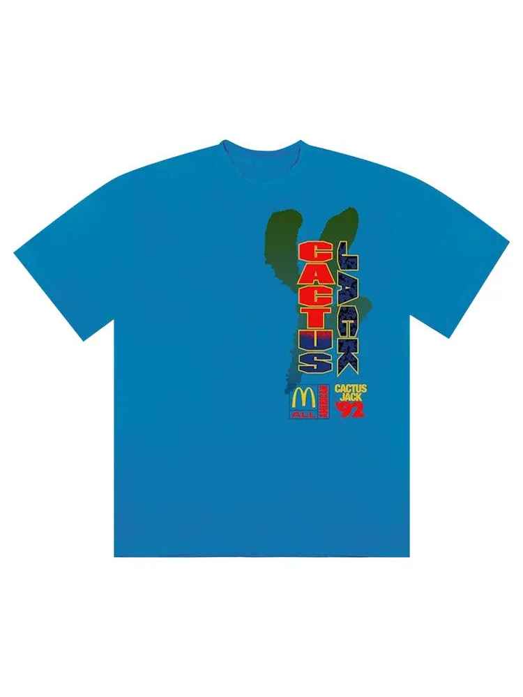 Футболка Cactus Jack by Travis Scott x McDonalds All American, 92 II T-Shirt — изображение 1 из 1, синий