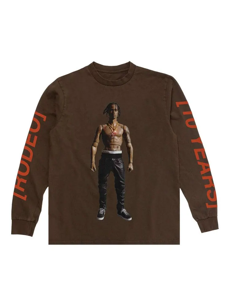Лонгслив Cactus Jack by Travis Scott Rodeo 10 Years Action Figure Longsleeve — изображение 1 из 2, коричневый