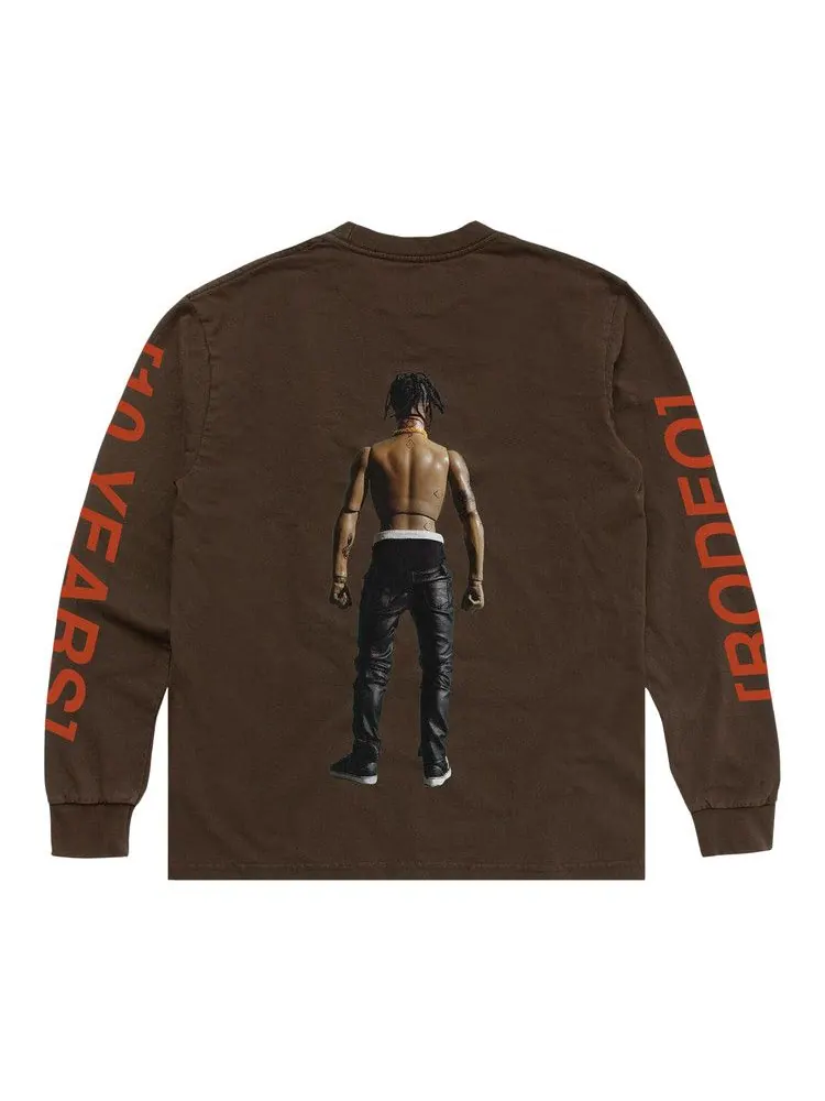 Лонгслив Cactus Jack by Travis Scott Rodeo 10 Years Action Figure Longsleeve — изображение 2 из 2, коричневый
