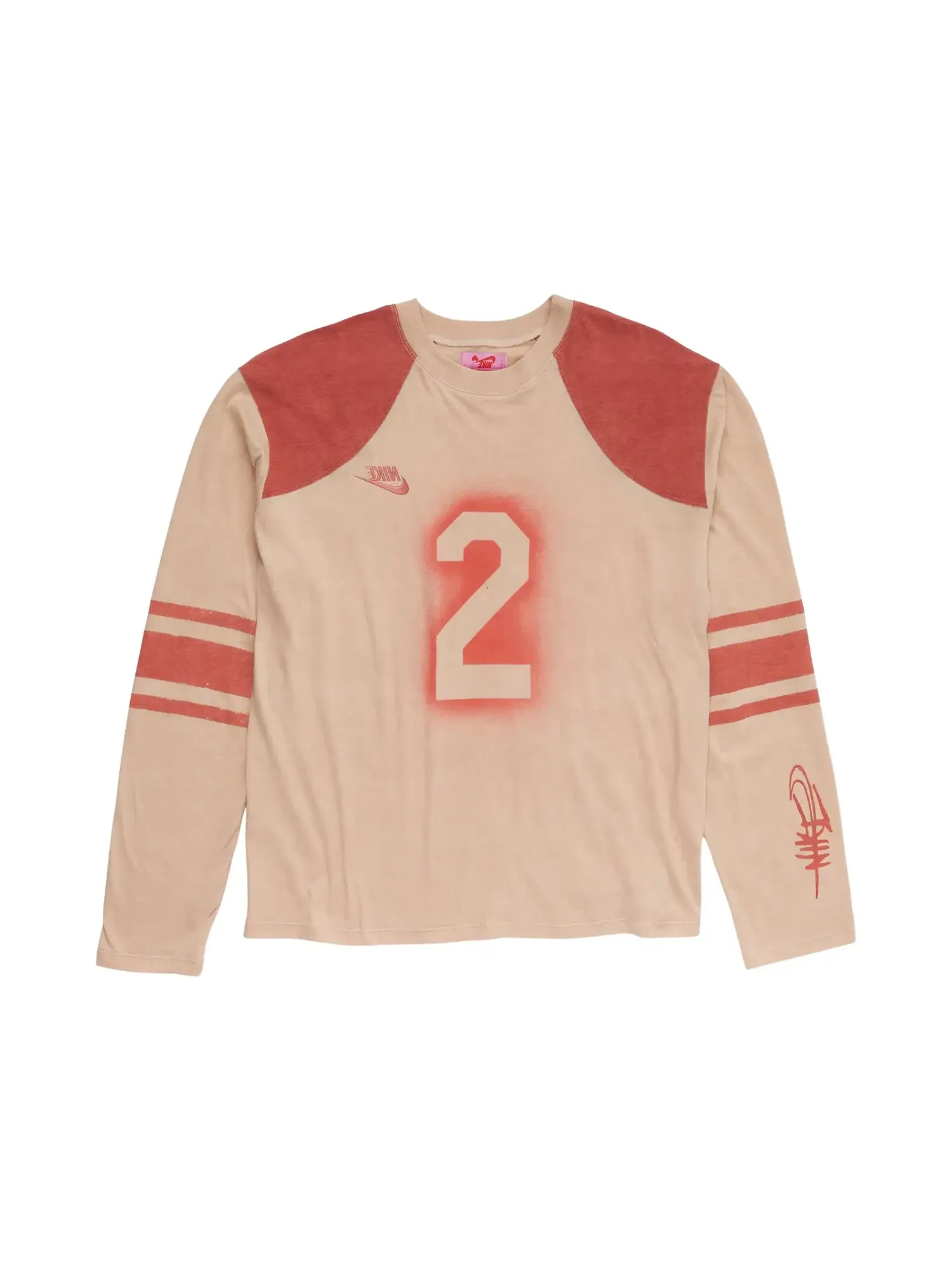 Футболка с длинным рукавом Cactus Jack от Travis Scott x Nike Reaper Vintage — изображение 1 из 2, бежевый