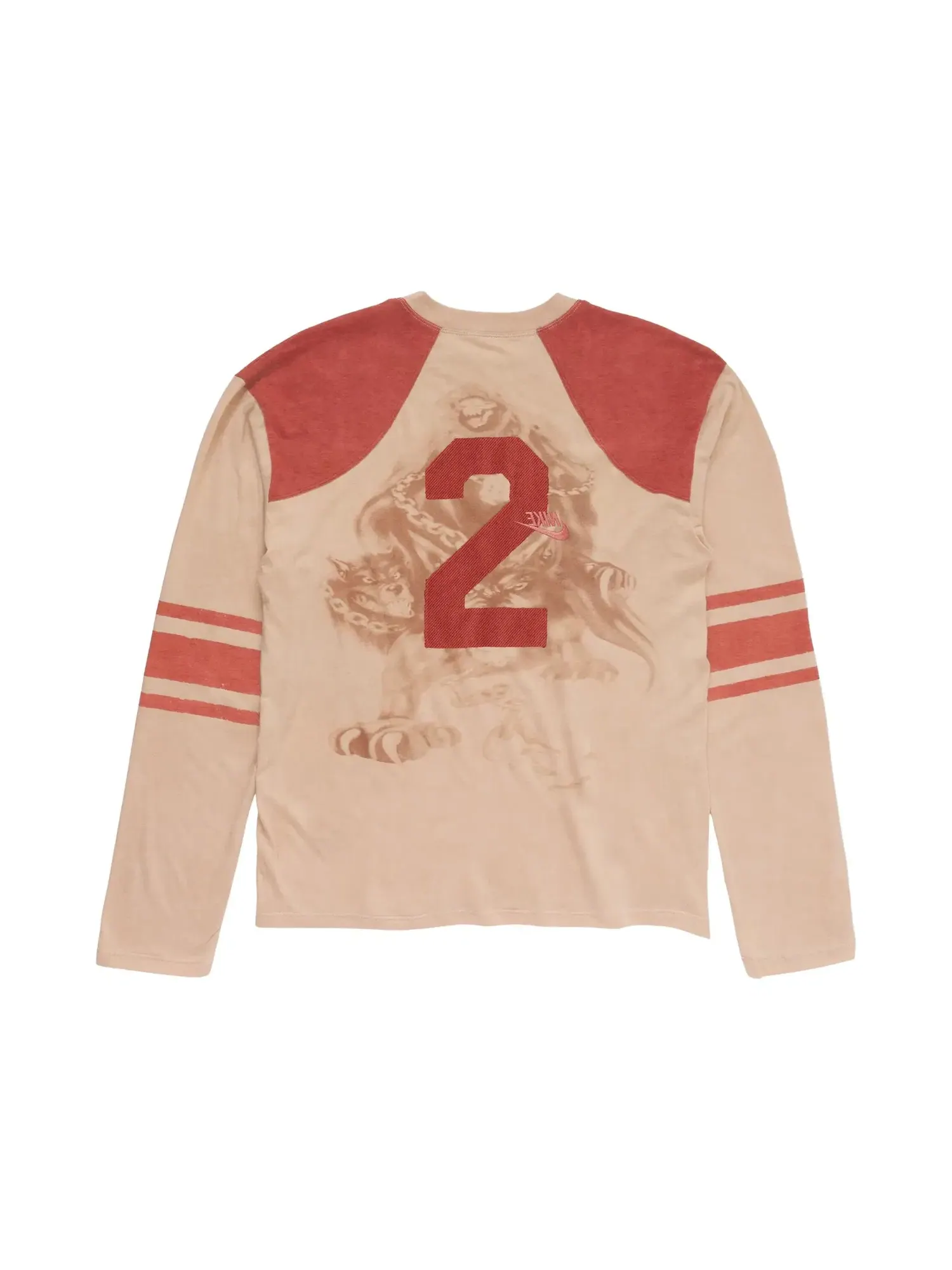 Футболка с длинным рукавом Cactus Jack от Travis Scott x Nike Reaper Vintage — изображение 2 из 2, бежевый