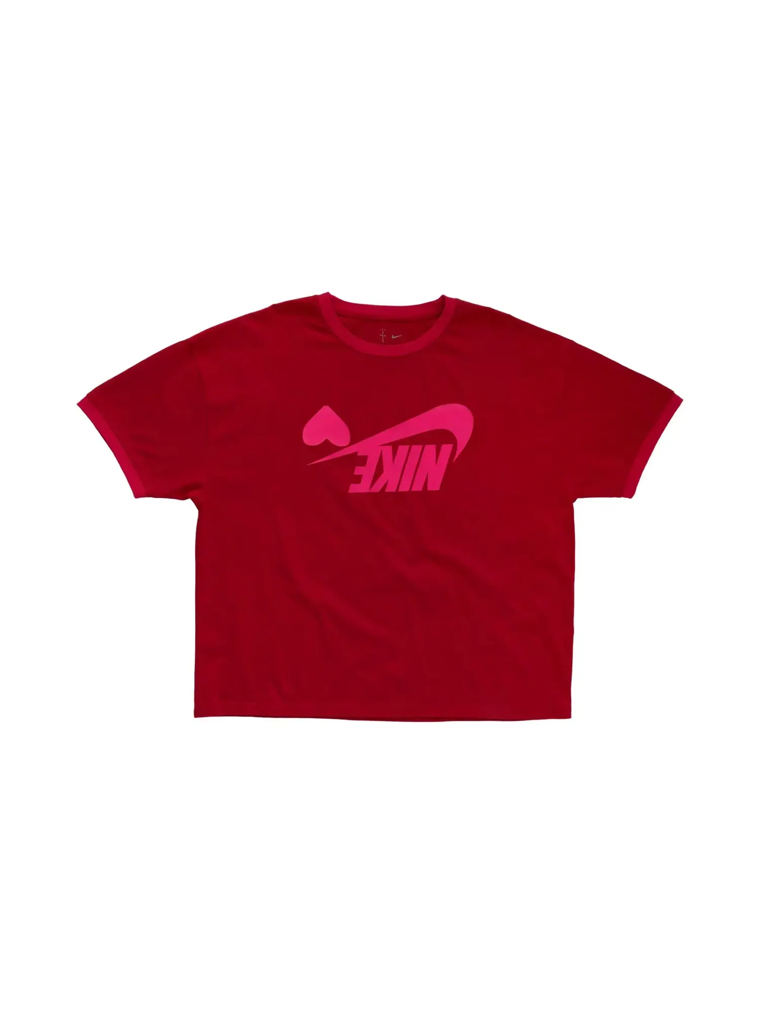 Футболка Cactus Jack от Travis Scott x Nike Heart Ringer Tee — изображение 1 из 3, красный