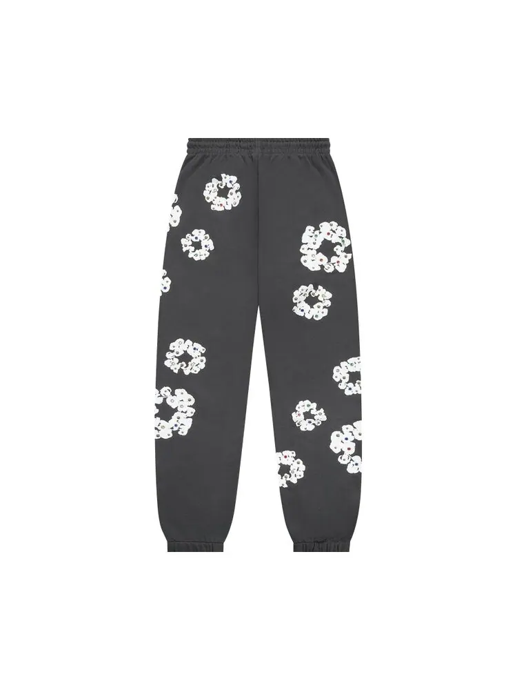 Спортивные брюки Denim Tears Rhinestone Cotton Wreath Sweatpants — изображение 2 из 2, винтажный черный