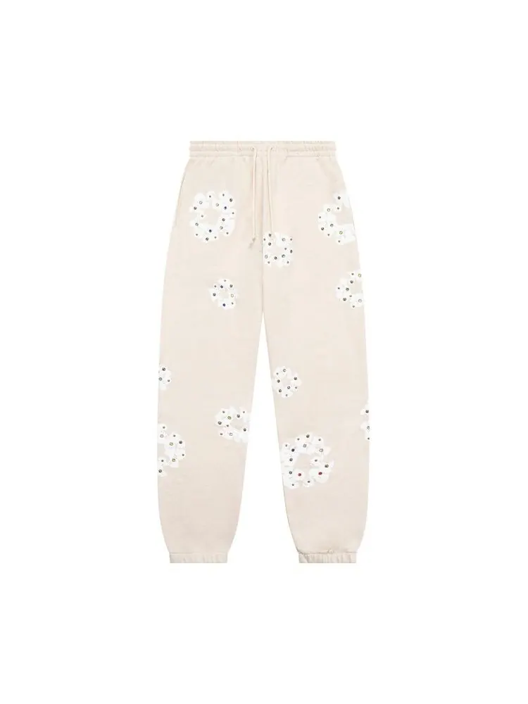Спортивные брюки Denim Tears Rhinestone Cotton Wreath Sweatpants Oatmeal