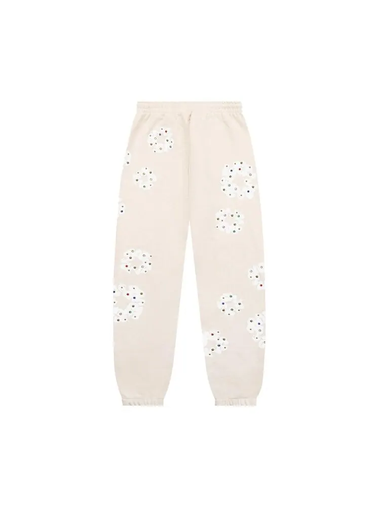 Спортивные брюки Denim Tears Rhinestone Cotton Wreath Sweatpants Oatmeal — изображение 2 из 2, овсяный