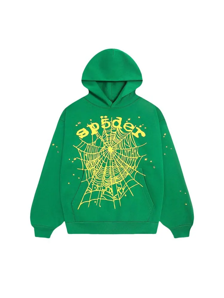 Худи Sp5der Star Og Web V2 Hoodie 'Slime Green'