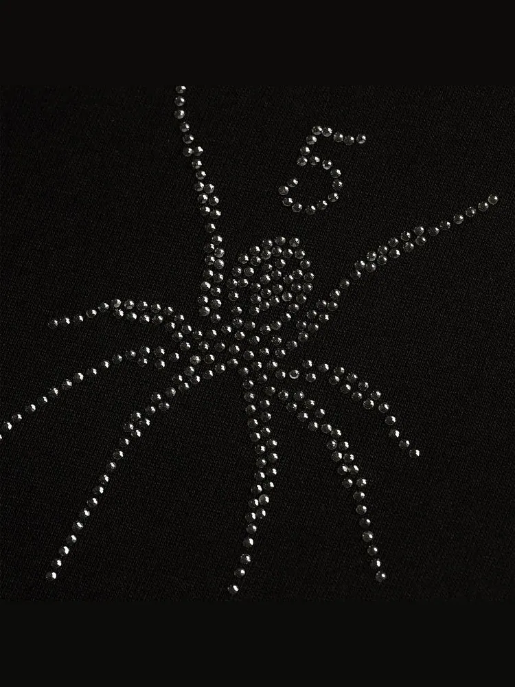 Футболка Sp5der TM Rhinestone Tee — изображение 3 из 3, черный
