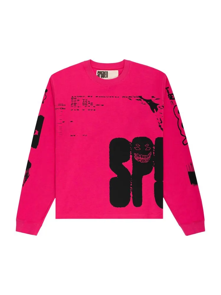 Футболка Sp5der X-Ray Long-Sleeve Tee 'Pink'