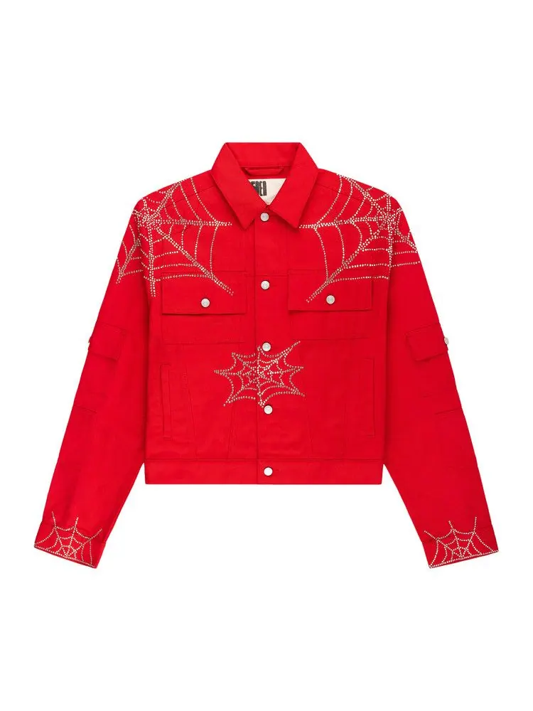 Куртка Sp5der Web Denim Cropped Trucker Jacket