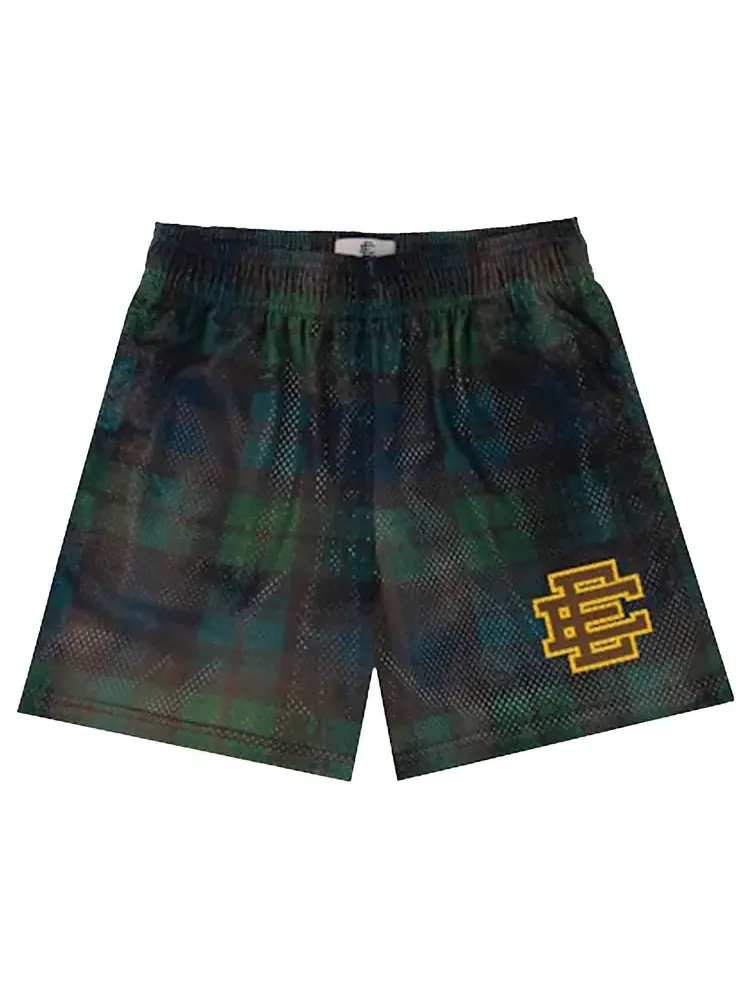 Шорты Eric Emanuel EE Basic Short в зелено-черную клетку
