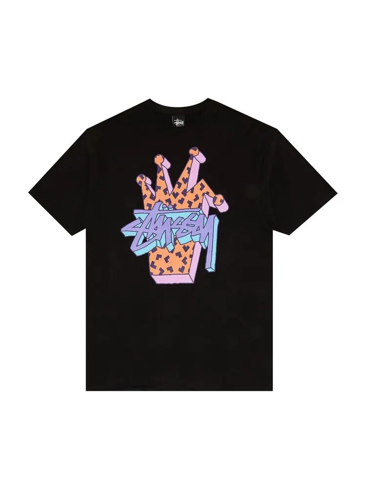 Футболка Stussy 3D Crown 'Black' — черный