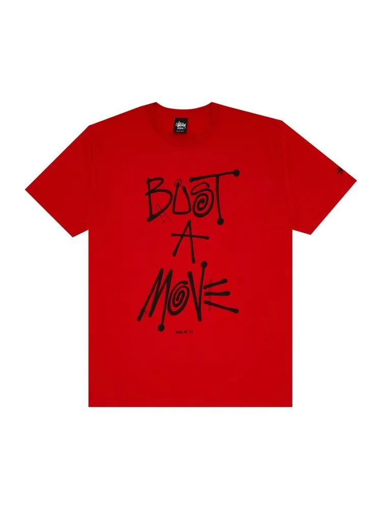 Футболка Stussy Bust A Move 'Red' — красный