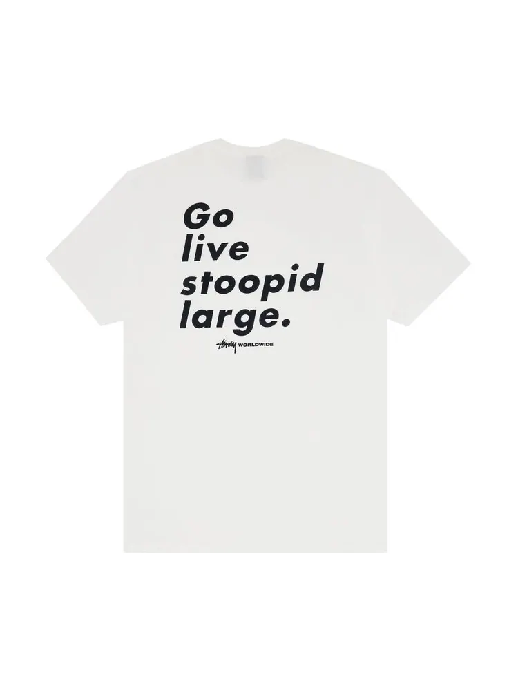 Футболка Stussy Go Live Stoopid Large 'White' — изображение 2 из 3, белый