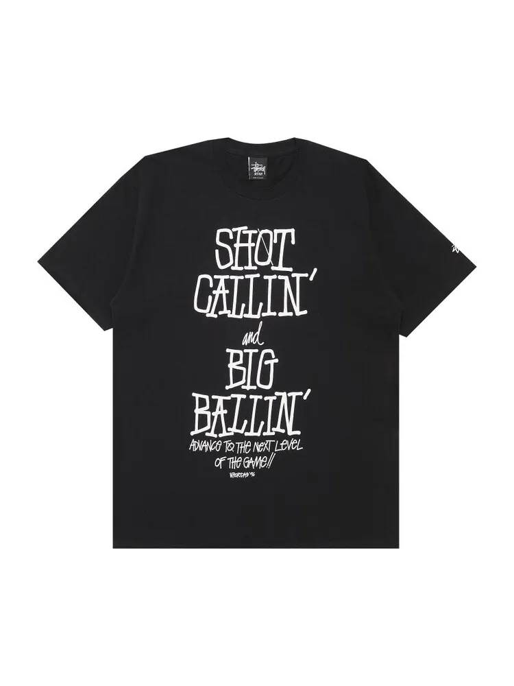 Футболка Stussy Shot Callin' And Big Ballin' 'Black' — черный