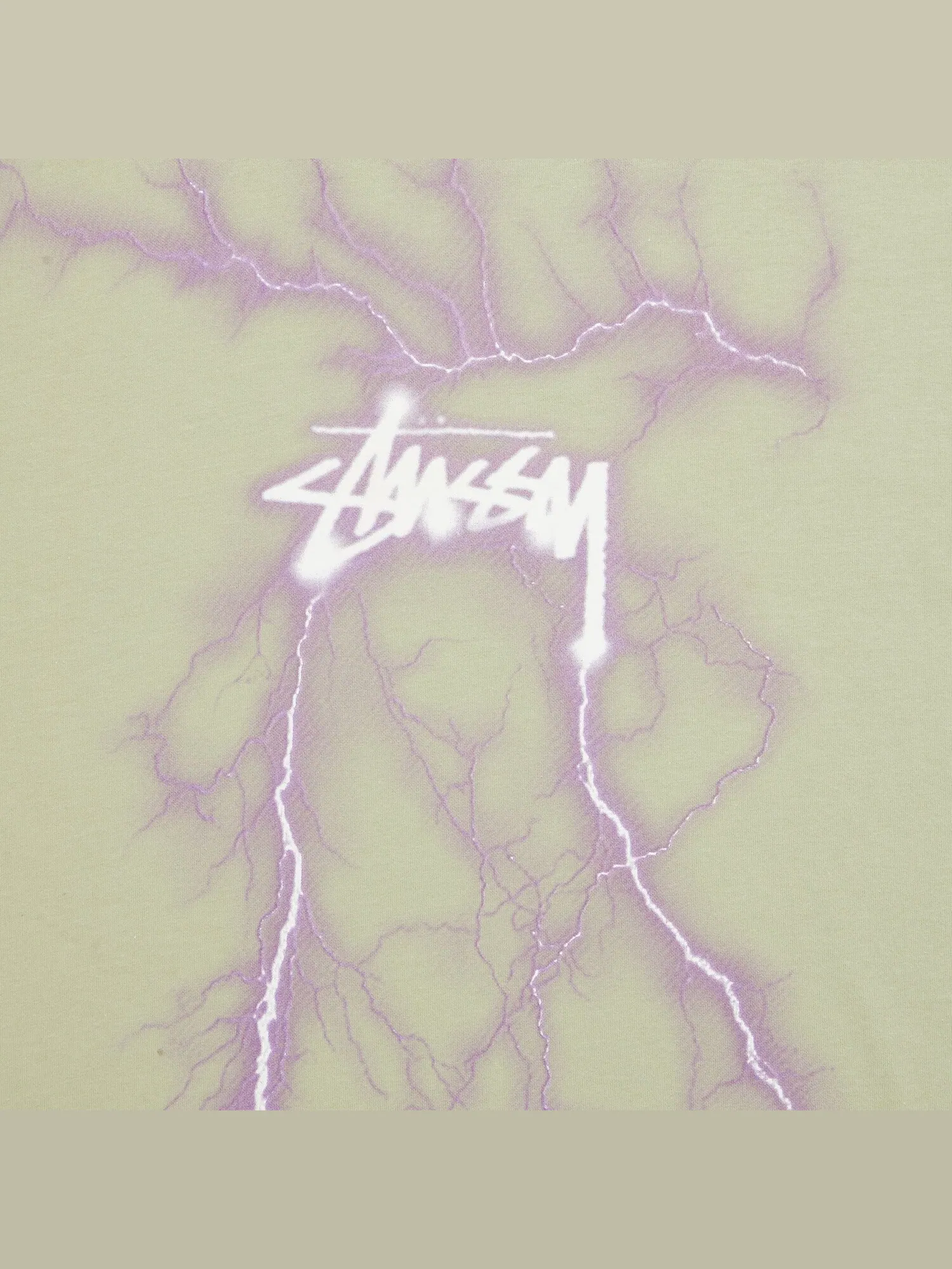 Футболка с молниями Stussy Stock — изображение 3 из 3, шалфейный