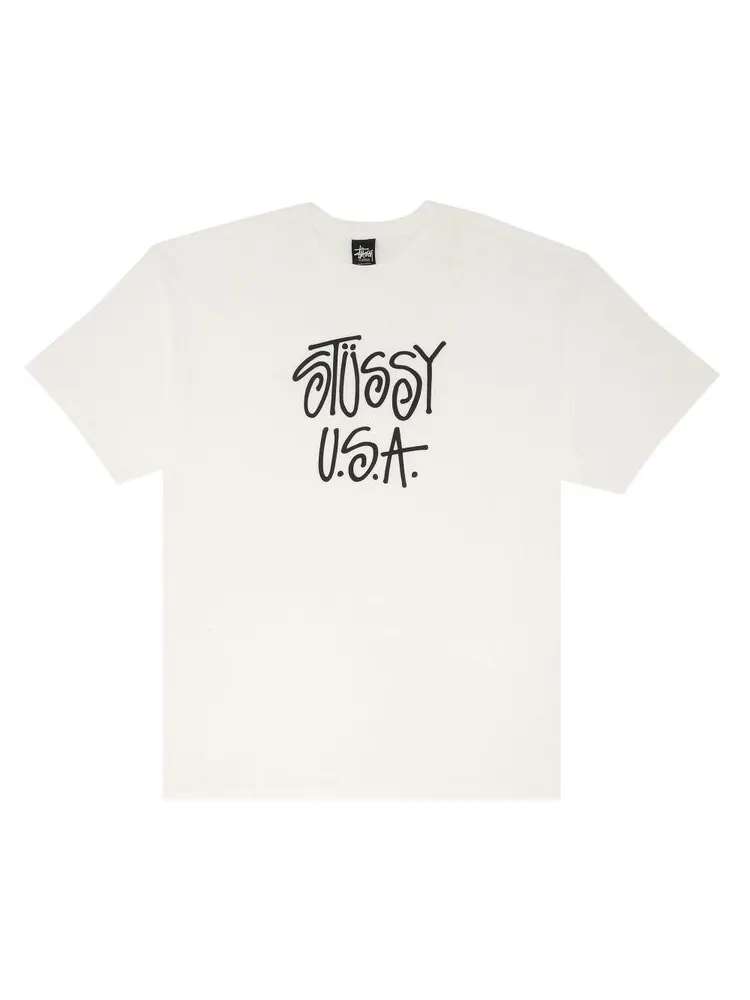 Футболка Stussy USA 'White/Black' — белый