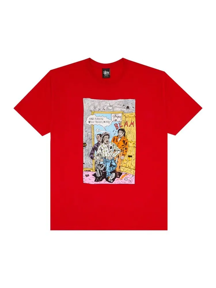 Футболка Stussy x Real Deal Hard Knocks 'Red' — изображение 1 из 3, красный