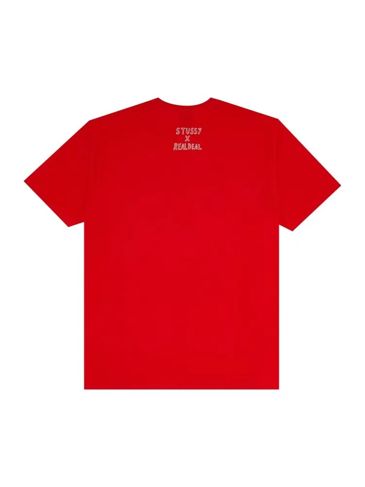 Футболка Stussy x Real Deal Hard Knocks 'Red' — изображение 2 из 3, красный