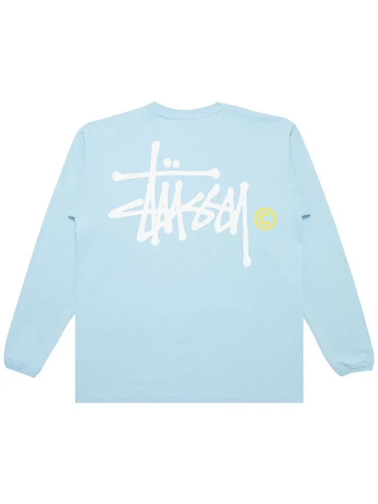 Лонгслив Stussy Gear Basic Logo 'Light Blue' — изображение 2 из 3, синий