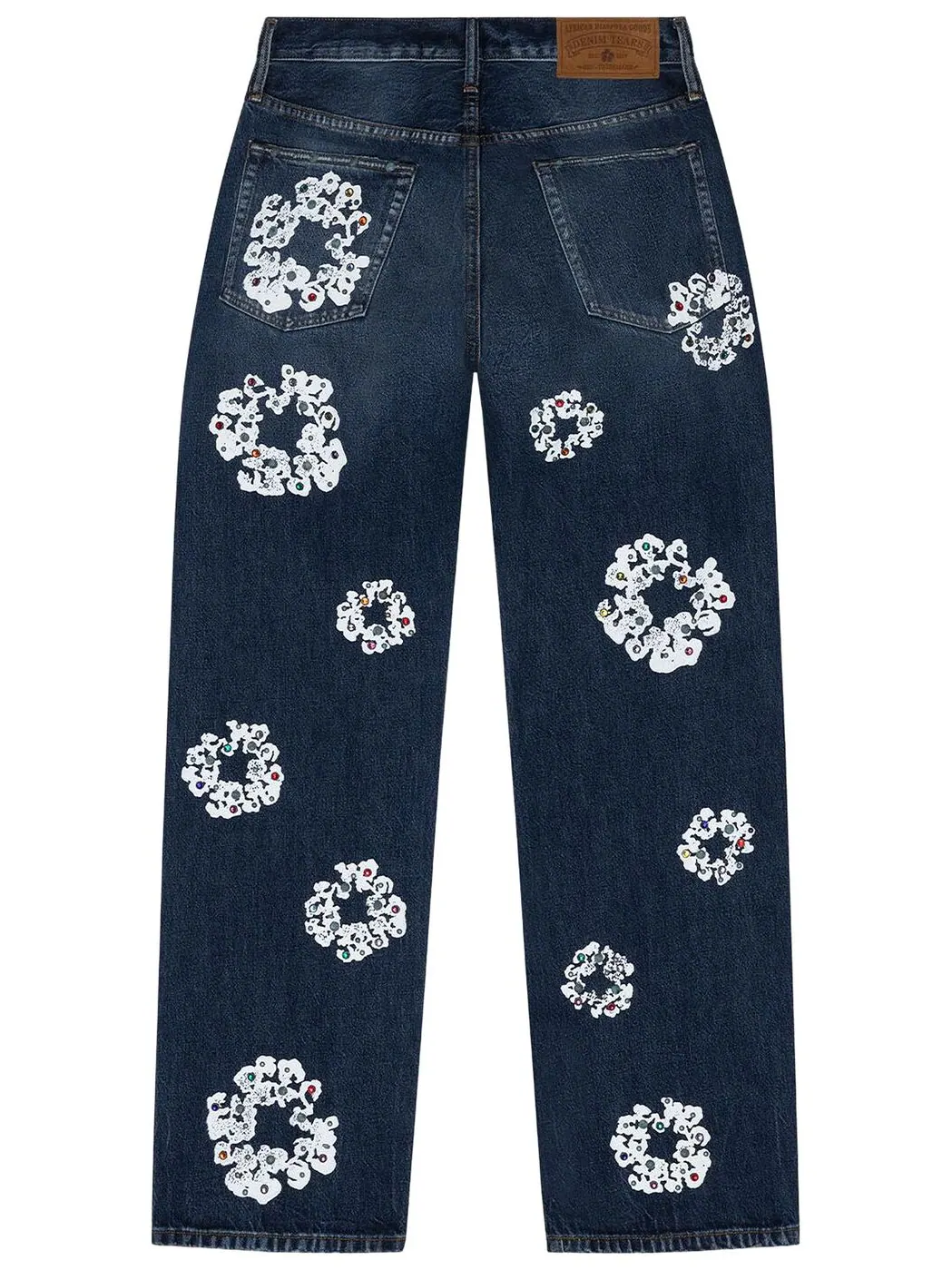 Джинсовые брюки Denim Tears Baggy Rhinestone Cotton Wreath Denim Pant — изображение 2 из 2, синий