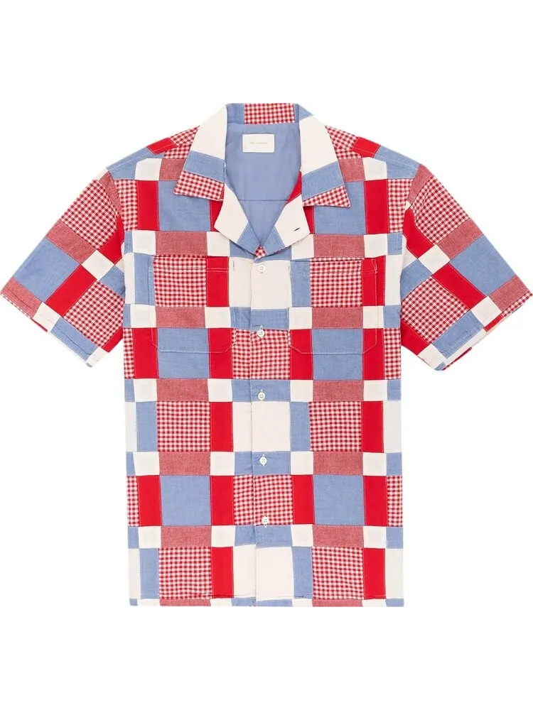 Рубашка Aimé Leon Dore Patchwork Leisure Shirt 'Rainbow Multicolor' — красный