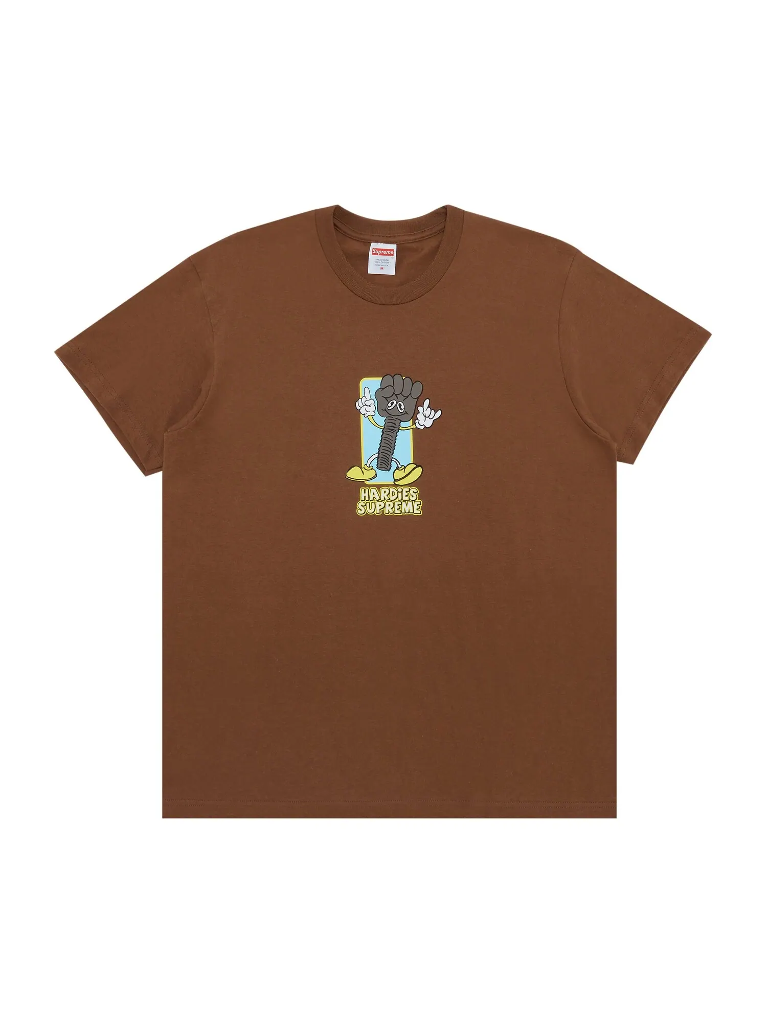 Футболка с болтом Supreme x Hardies — изображение 1 из 3, коричневый