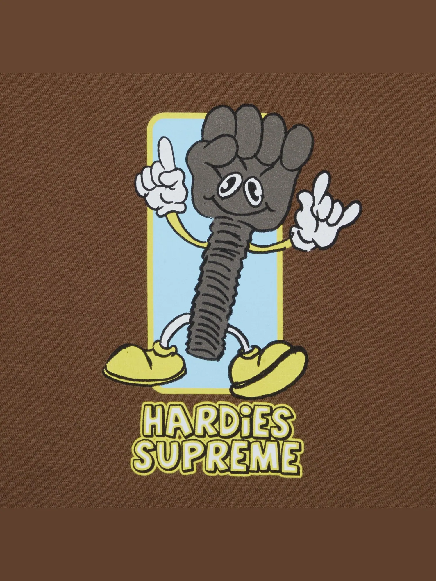 Футболка с болтом Supreme x Hardies — изображение 3 из 3, коричневый