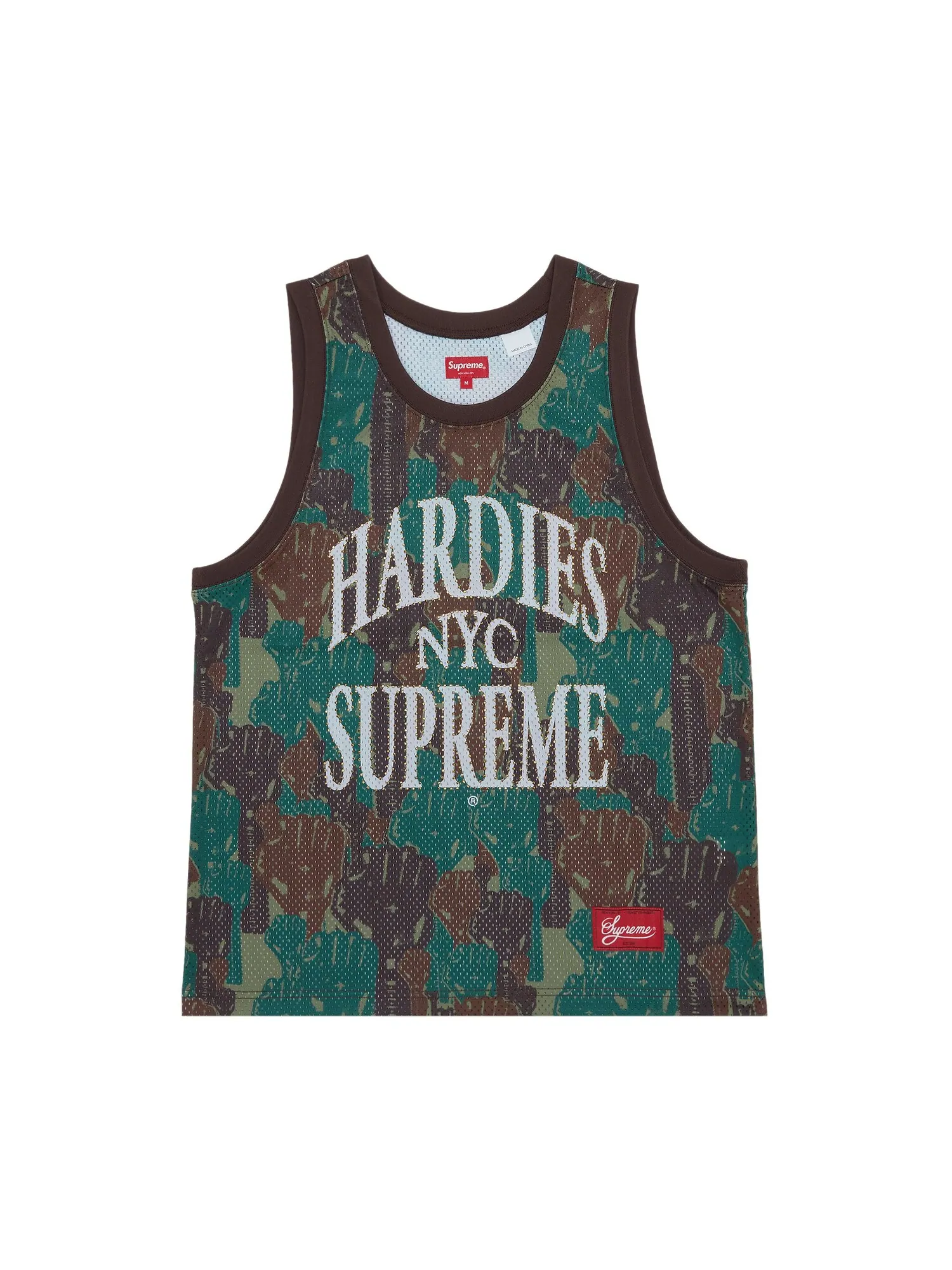 Баскетбольная майка Supreme x Hardies с камуфляжным принтом — изображение 1 из 3, зеленый