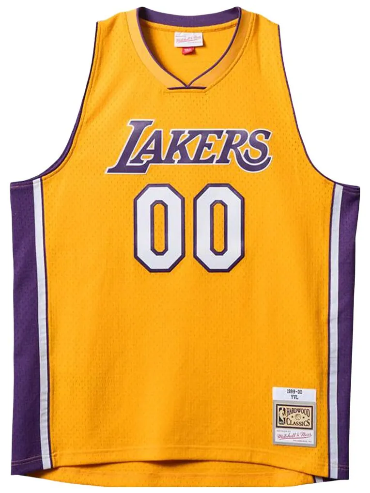 Джерси Mitchell & Ness x Playboi Carti x NBA Los Angeles Lakers 1999 года — изображение 1 из 2, желтый