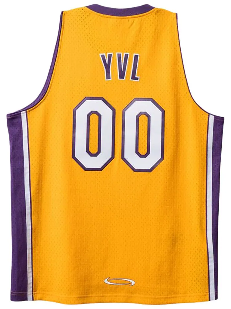 Джерси Mitchell & Ness x Playboi Carti x NBA Los Angeles Lakers 1999 года — изображение 2 из 2, желтый
