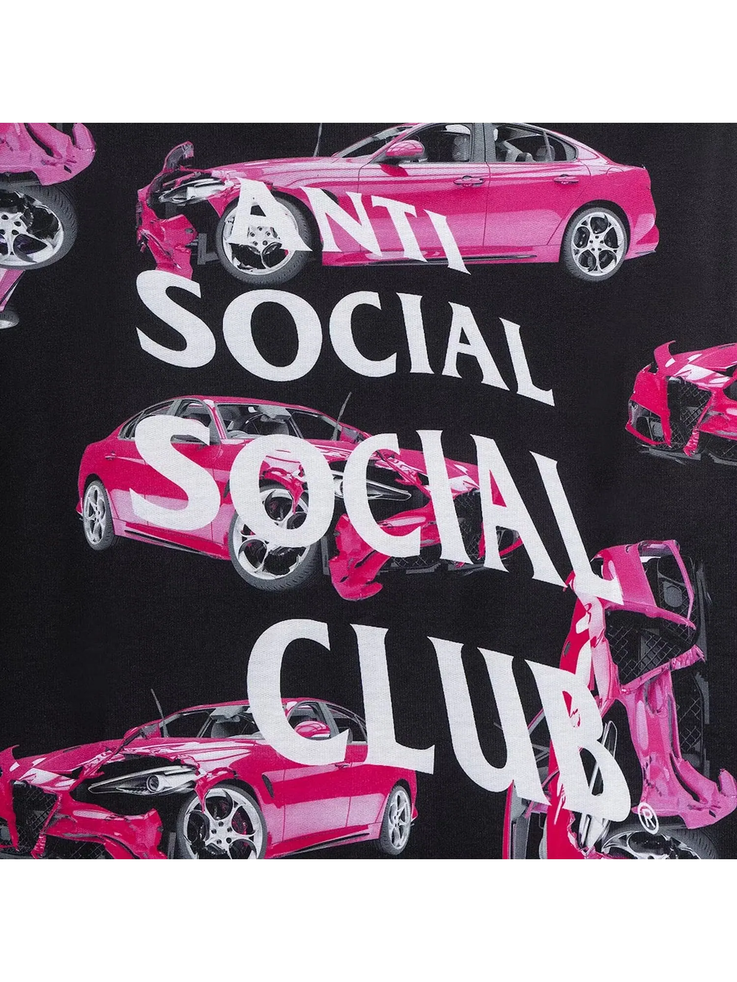 Anti Social Social Club 3AM на футболке Melrose All Over Черная — изображение 4 из 4, черный