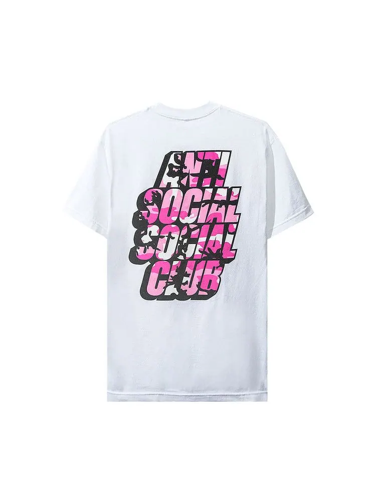 Футболка Anti Social Social Club Blocked Pink Camo Tee — изображение 2 из 2, белый