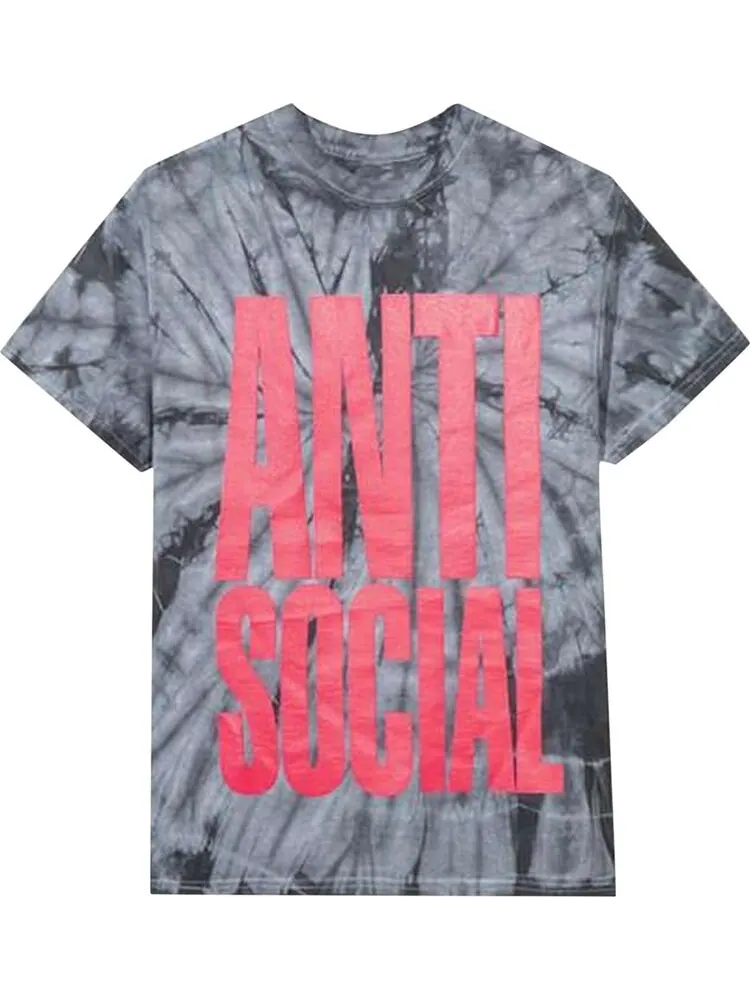 Футболка Anti Social Social Club Heatwave Tee 'Black Tie Dye' — изображение 1 из 2, черный