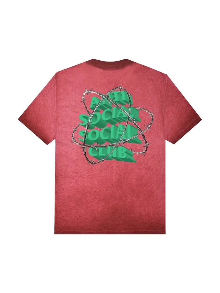 Футболка Anti Social Social Club New And Gone 'Red Mineral Wash' — изображение 2 из 2, красный