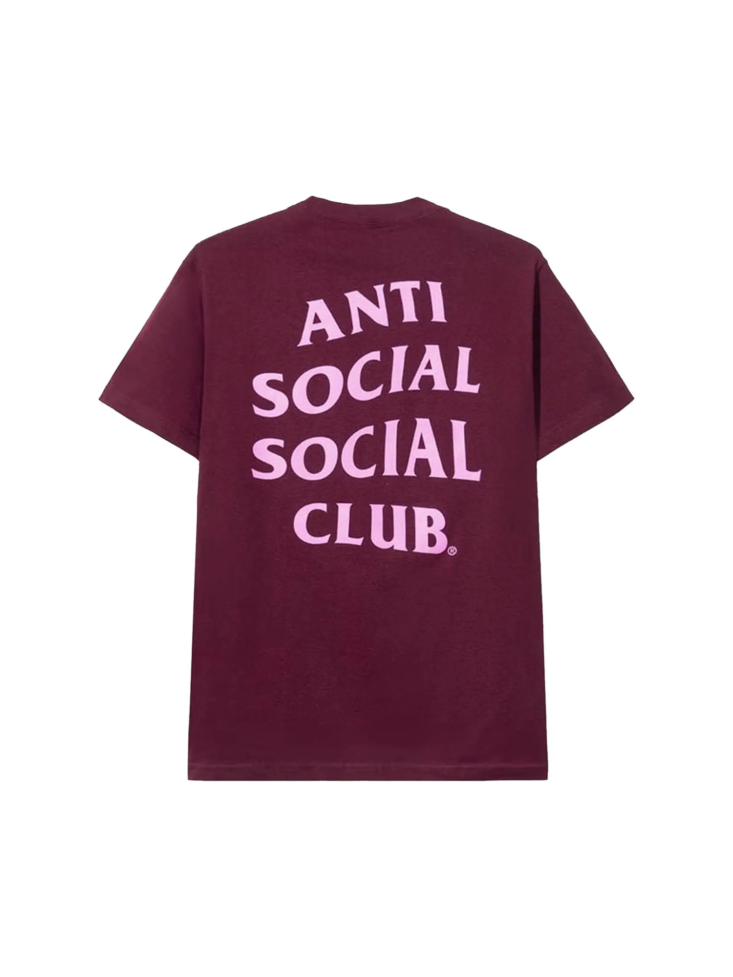 Футболка Anti Social Social Club Бордовая с квитанциями о прочтении — изображение 2 из 2, красный