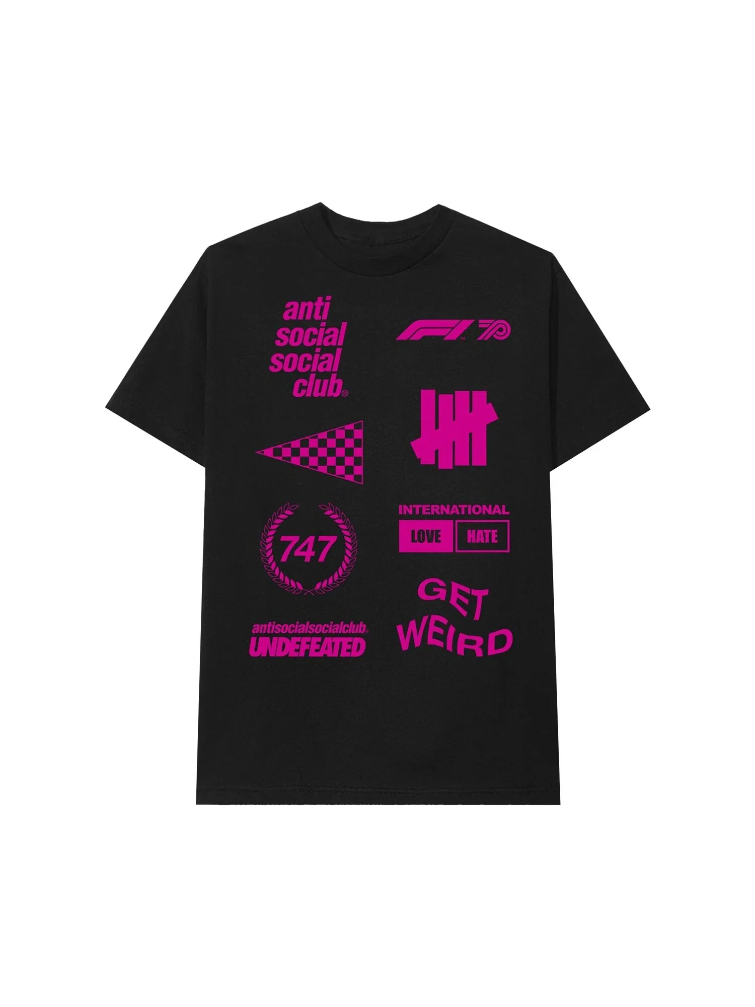 Футболка Anti Social Social Club x UNDFTD x F1 — изображение 1 из 2, черный