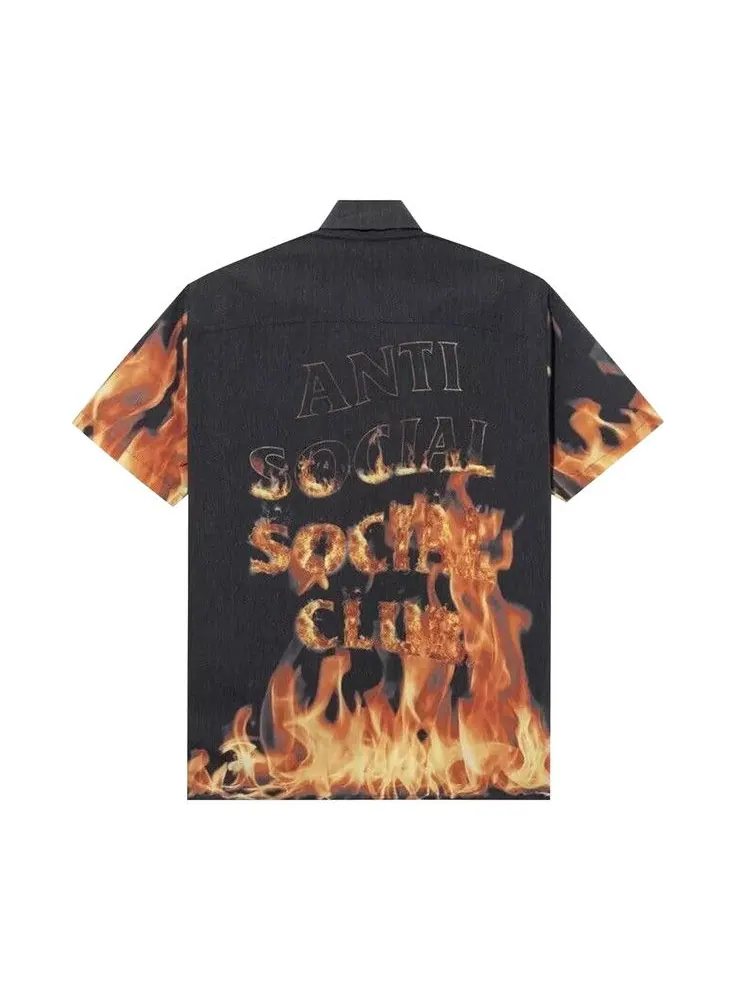 Рубашка Anti Social Social Club BBQ Button Up Shirt — изображение 2 из 2, черный