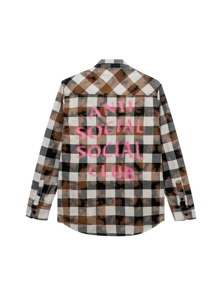 Топ Anti Social Social Club Dialtone Flannel — изображение 2 из 2, черный