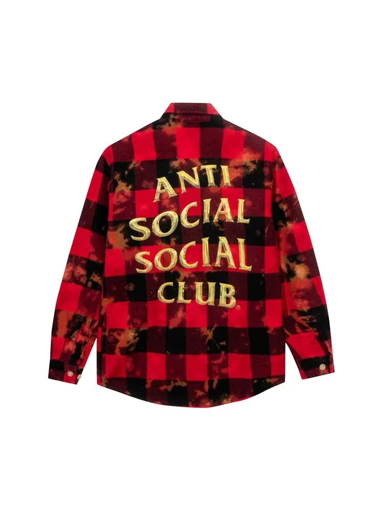 Топ Anti Social Social Club Chromey Flannel — изображение 2 из 2, красный