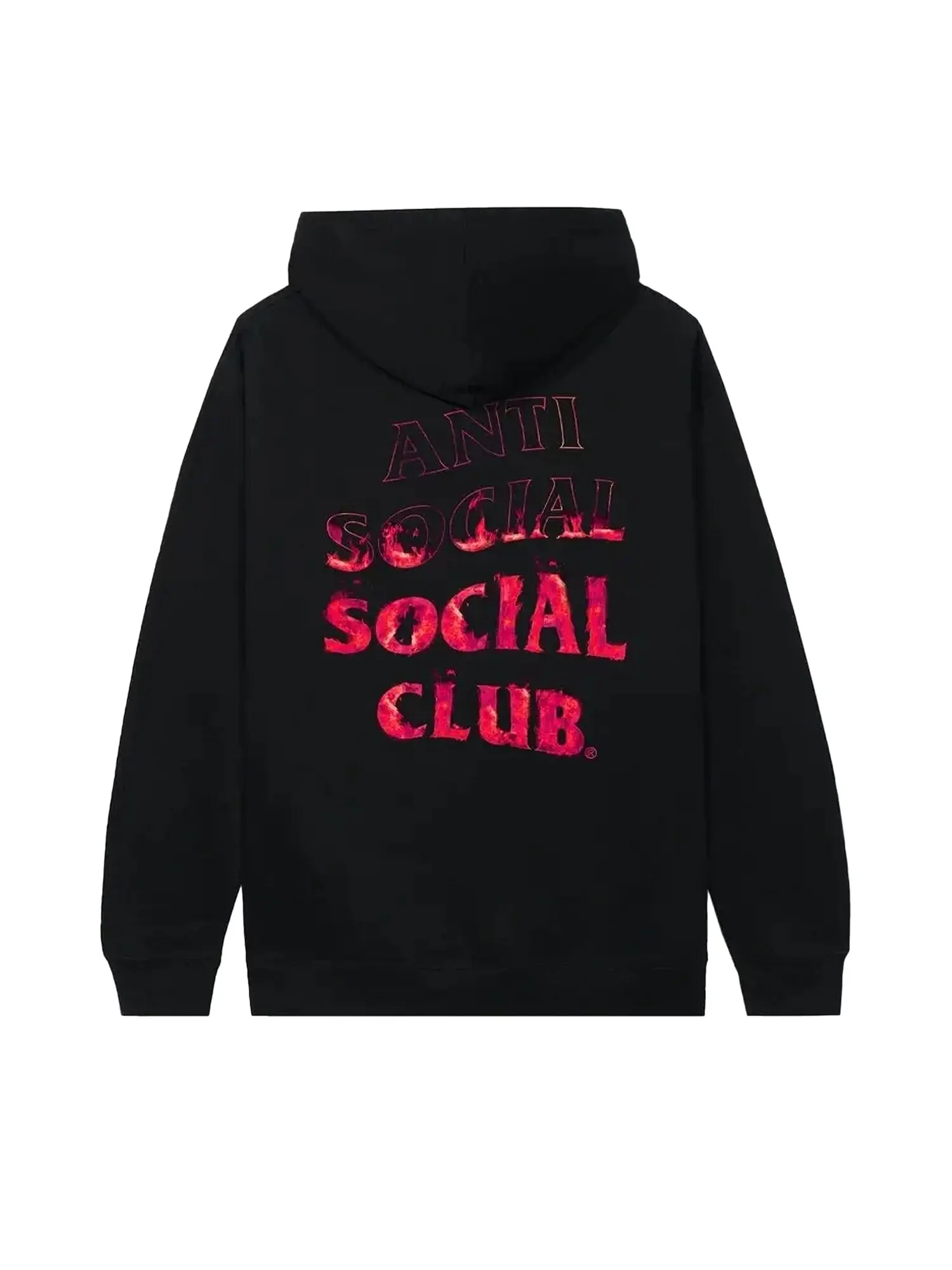 Толстовка Anti Social Social Club A Fire Inside Черное/Розовое Пламя — изображение 2 из 2, черный